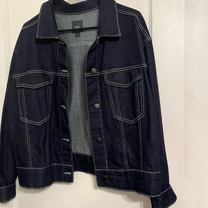 Wild Fable Contrast Stitch Jean Jacket